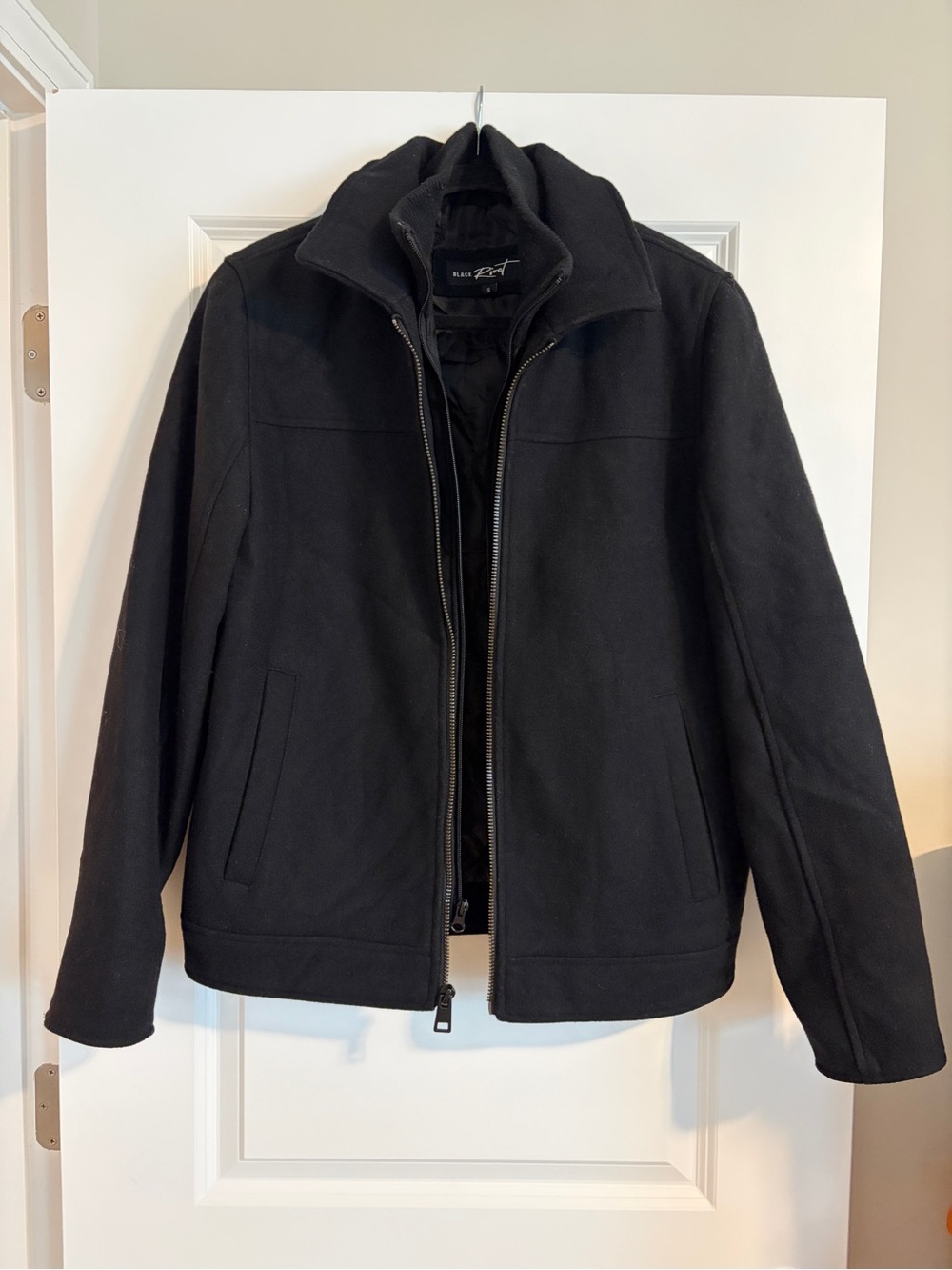 Black Rivet Men's Black Softshell Full-Zip Utility Jacket Size Small